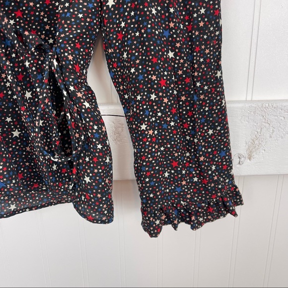 MADEWELL Silk Ruffle-Hem Wrap Top in Starry Night - Picture 5 of 9